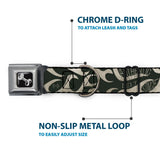 Dog Bone Seatbelt Buckle Collar - BD AUTHENTIC SEATBELT BELT SINCE 1993 Flames Olive/Tan - Buckle-Down - Flyclothing LLC