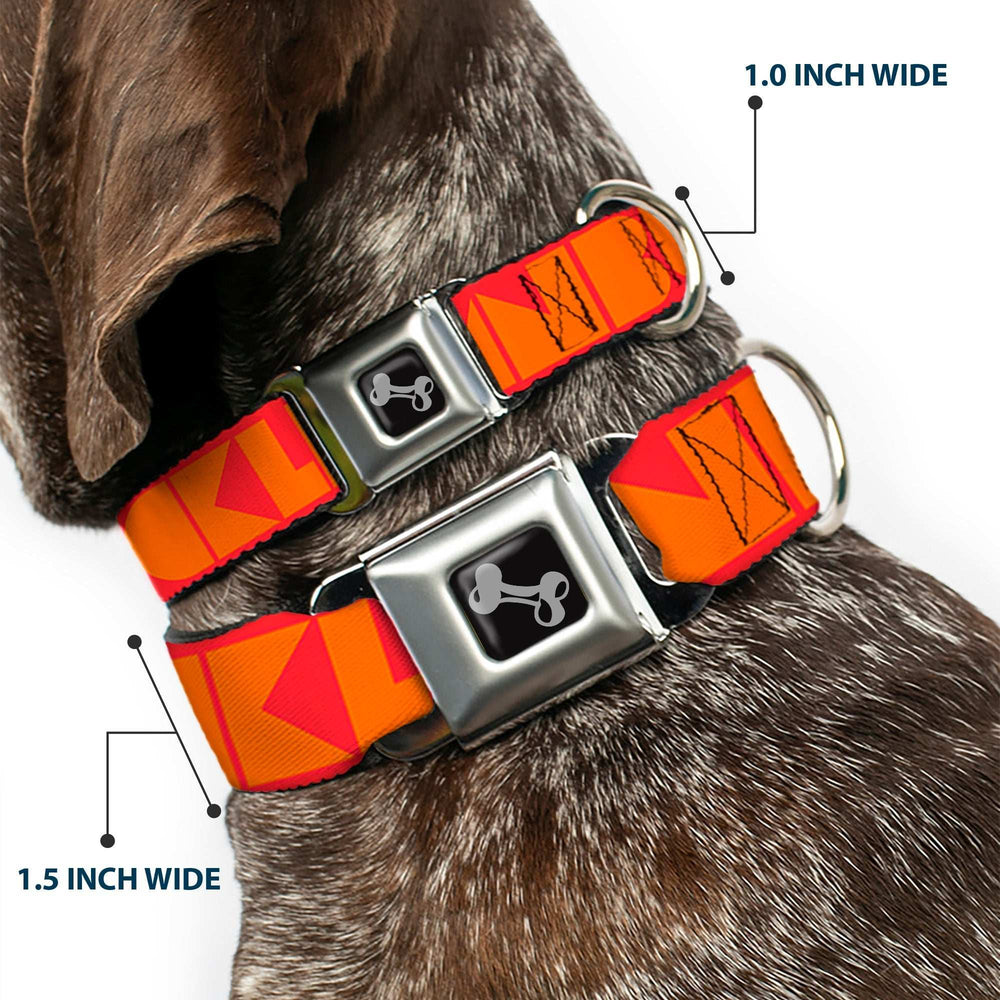 Dog Bone Seatbelt Buckle Collar - BUCKLE-DOWN Shapes Red/Orange - Buckle-Down - Flyclothing LLC