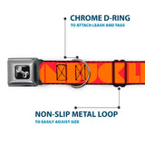 Dog Bone Seatbelt Buckle Collar - BUCKLE-DOWN Shapes Red/Orange - Buckle-Down - Flyclothing LLC