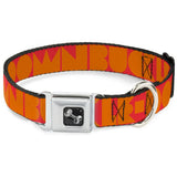 Dog Bone Seatbelt Buckle Collar - BUCKLE-DOWN Shapes Red/Orange - Buckle-Down - Flyclothing LLC