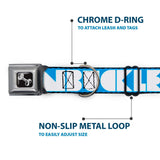 Dog Bone Seatbelt Buckle Collar - BUCKLE-DOWN Shapes Turquoise/White - Buckle-Down - Flyclothing LLC