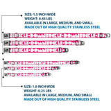Dog Bone Seatbelt Buckle Collar - BUCKLE-DOWN Shapes Hot Pink/White