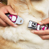 Dog Bone Seatbelt Buckle Collar - BUCKLE-DOWN Shapes Hot Pink/White - Buckle-Down - Flyclothing LLC