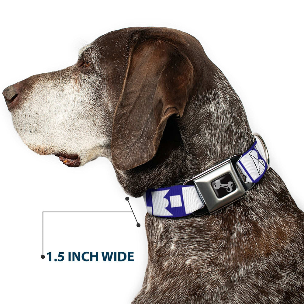 Dog Bone Seatbelt Buckle Collar - BUCKLE-DOWN Shapes Blue/White - Buckle-Down - Flyclothing LLC