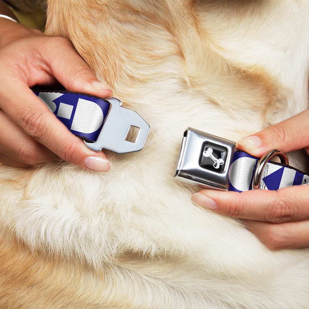 Dog Bone Seatbelt Buckle Collar - BUCKLE-DOWN Shapes Blue/White - Buckle-Down - Flyclothing LLC