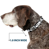 Dog Bone Seatbelt Buckle Collar - BUCKLE-DOWN Shapes Black/White - Buckle-Down - Flyclothing LLC