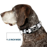 Dog Bone Seatbelt Buckle Collar - BUCKLE-DOWN Shapes Black/White - Buckle-Down - Flyclothing LLC