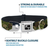 Dog Bone Seatbelt Buckle Collar - Camo Olive Skull Yard - Buckle-Down - Flyclothing LLC