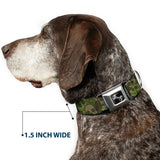 Dog Bone Seatbelt Buckle Collar - Camo Olive Skull Yard - Buckle-Down - Flyclothing LLC