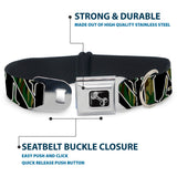 Dog Bone Seatbelt Buckle Collar - CALIFORNIA/Bear Silhouette Black/Camo Olive - Buckle-Down - Flyclothing LLC