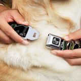 Dog Bone Seatbelt Buckle Collar - CALIFORNIA/Bear Silhouette Black/Camo Olive - Buckle-Down - Flyclothing LLC