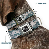 Dog Bone Black/Silver Seatbelt Buckle Collar - Digital Camo2 Grays - Buckle-Down - Flyclothing LLC