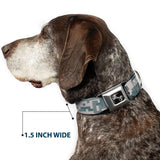 Dog Bone Black/Silver Seatbelt Buckle Collar - Digital Camo2 Grays - Buckle-Down - Flyclothing LLC