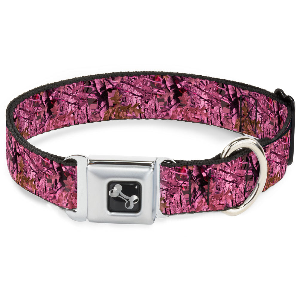 Dog Bone Seatbelt Buckle Collar - Hunting Camo Pinks - Buckle-Down - Flyclothing LLC