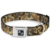 Dog Bone Seatbelt Buckle Collar - Mud Flap Girls Camo Browns - Buckle-Down - Flyclothing LLC