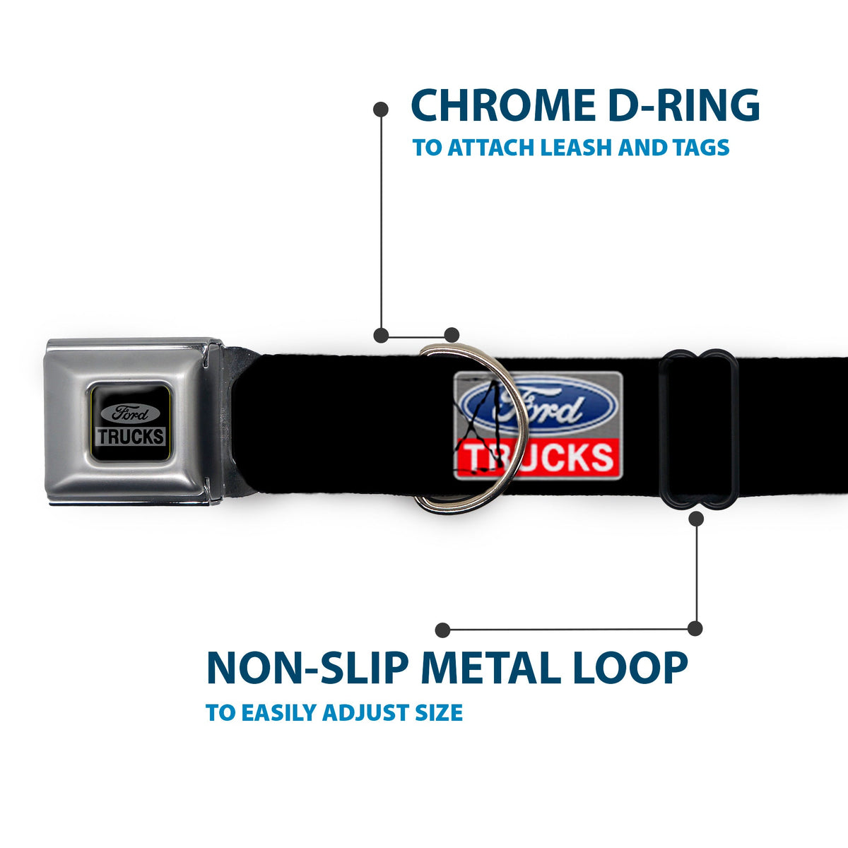 Ford Trucks Seatbelt Buckle Collar - Ford Trucks Logo REPEAT