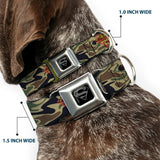 Superman Black Silver Seatbelt Buckle Collar - Superman Shield Camo Olive - Buckle-Down - Flyclothing LLC