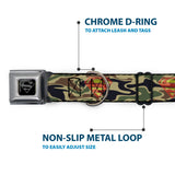 Superman Black Silver Seatbelt Buckle Collar - Superman Shield Camo Olive - Buckle-Down - Flyclothing LLC