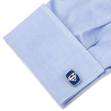 DC Superman Stainless Steel Carbon Fiber Cufflinks - Cufflinks.com - Flyclothing LLC