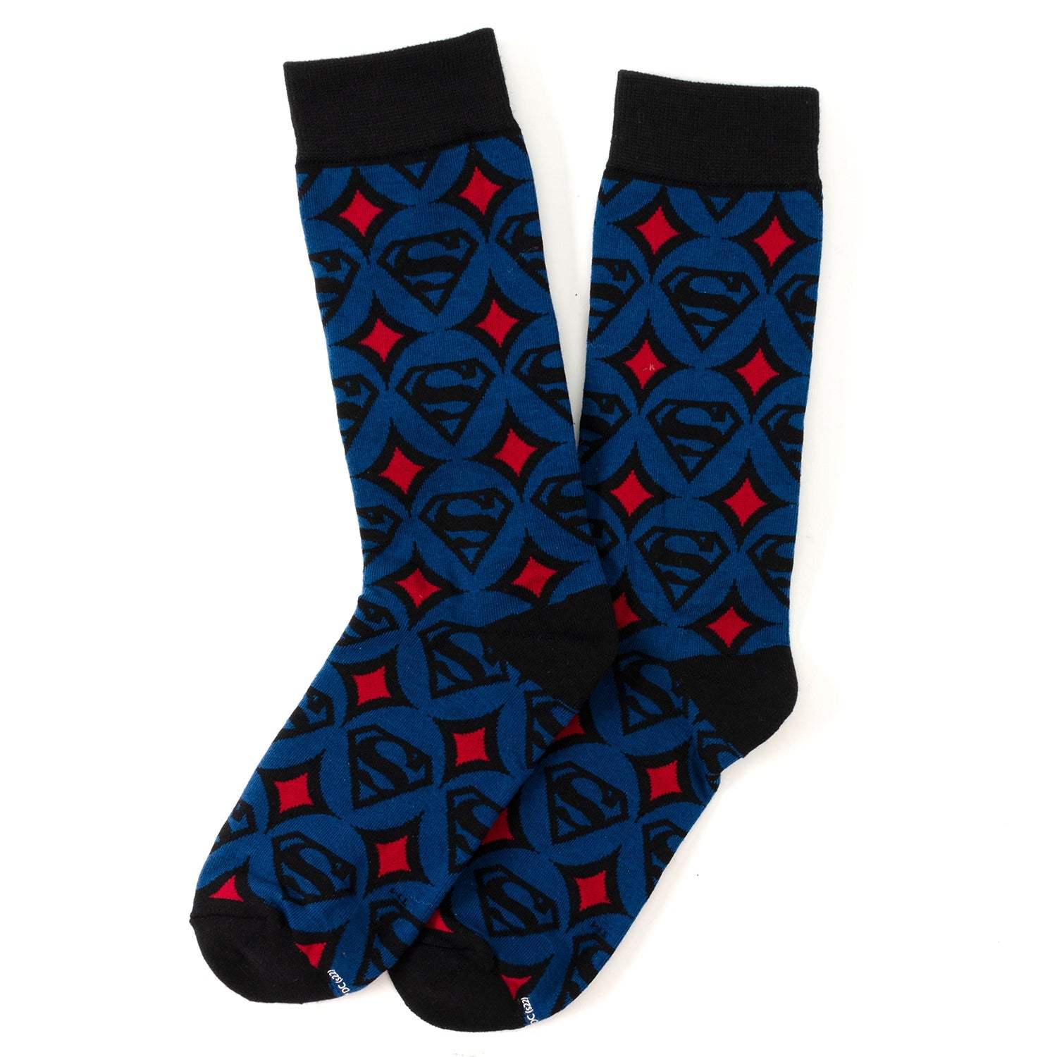 DC Superman Circle Motif Blue Men's Socks - Cufflinks.com - Flyclothing LLC
