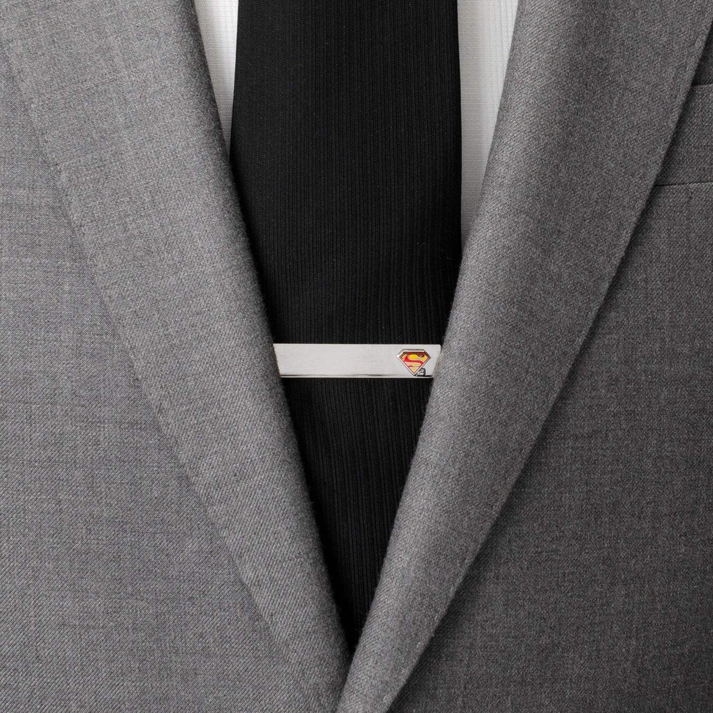 DC Superman Hidden Message Silver Tie Bar - Cufflinks.com - Flyclothing LLC