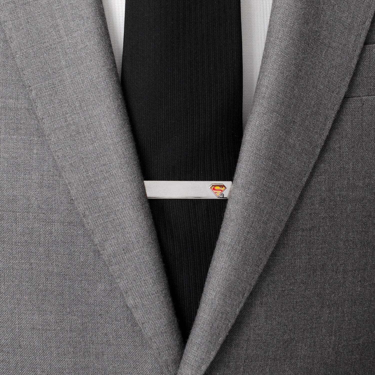 DC Superman Hidden Message Silver Tie Bar - Cufflinks.com - Flyclothing LLC