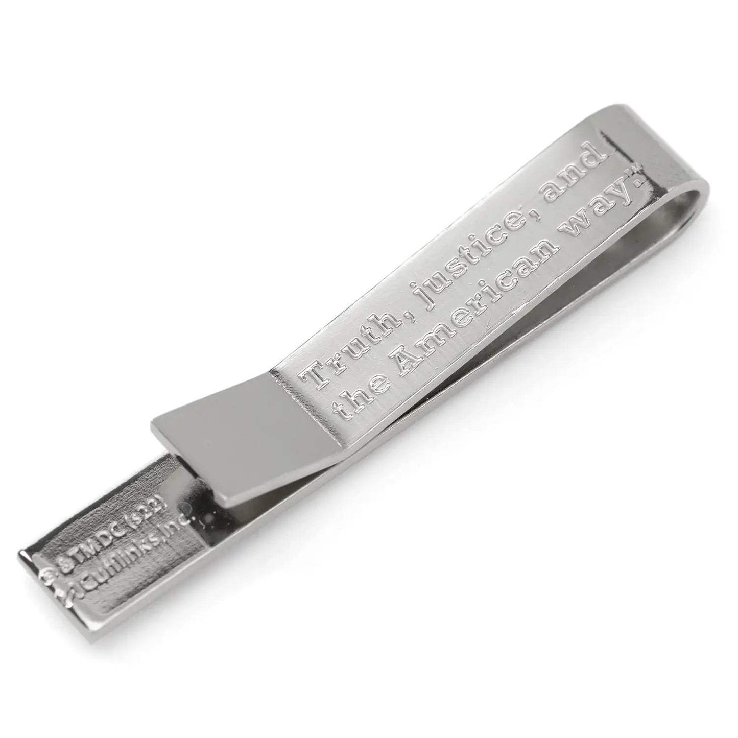 DC Superman Hidden Message Silver Tie Bar - Cufflinks.com - Flyclothing LLC