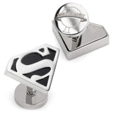 DC Superman Black Onyx Stainless Steel Cufflinks - Cufflinks.com - Flyclothing LLC