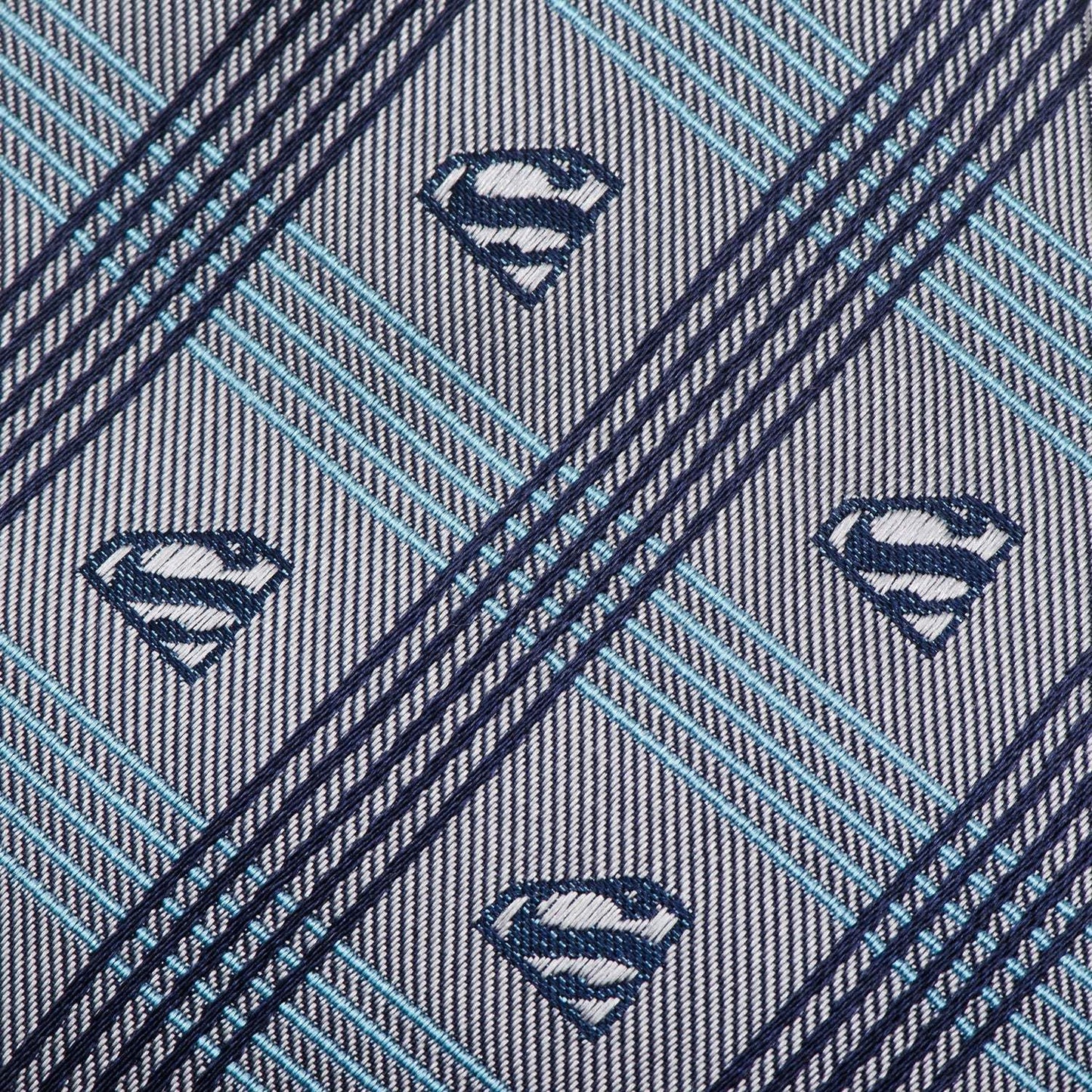 DC Superman Gray Plaid Tie - Cufflinks.com - Flyclothing LLC
