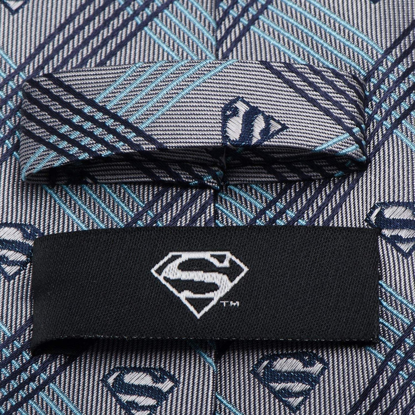 DC Superman Gray Plaid Tie - Cufflinks.com - Flyclothing LLC