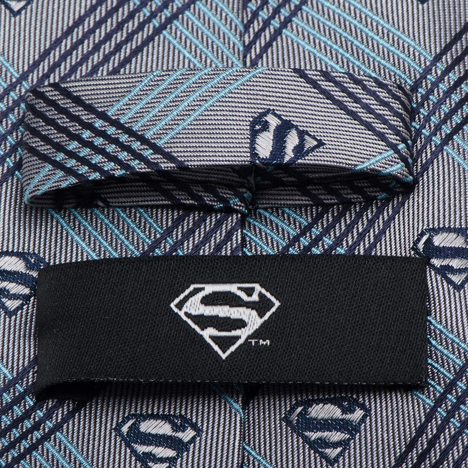 DC Superman Gray Plaid Tie - Cufflinks.com - Flyclothing LLC
