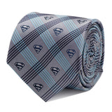 DC Superman Gray Plaid Tie - Cufflinks.com - Flyclothing LLC