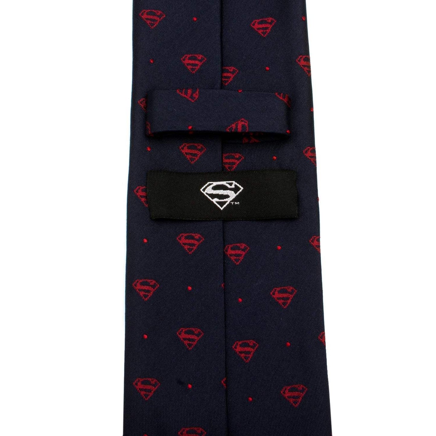 DC Superman Shield Navy and Red Dot Tie - Cufflinks.com - Flyclothing LLC