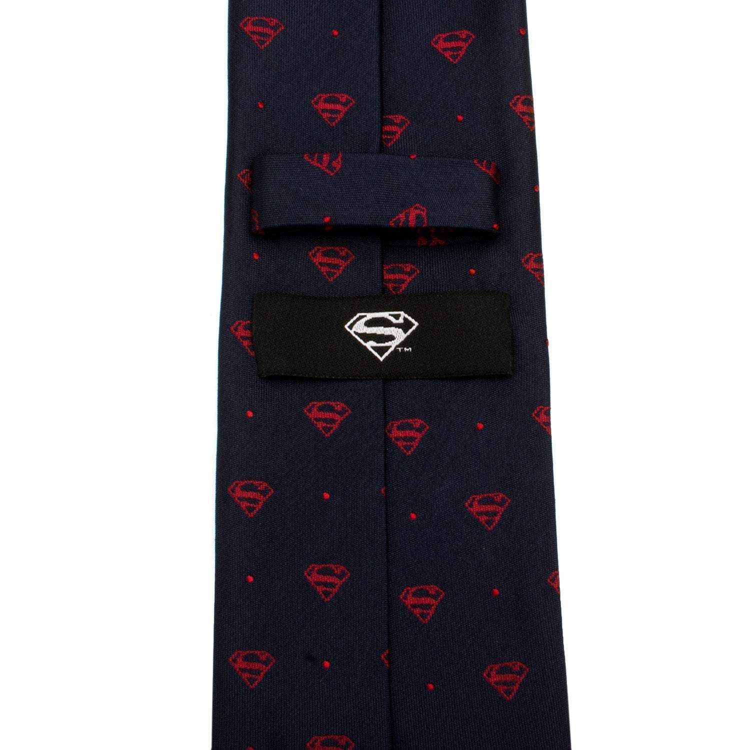 DC Superman Shield Navy and Red Dot Tie - Cufflinks.com - Flyclothing LLC