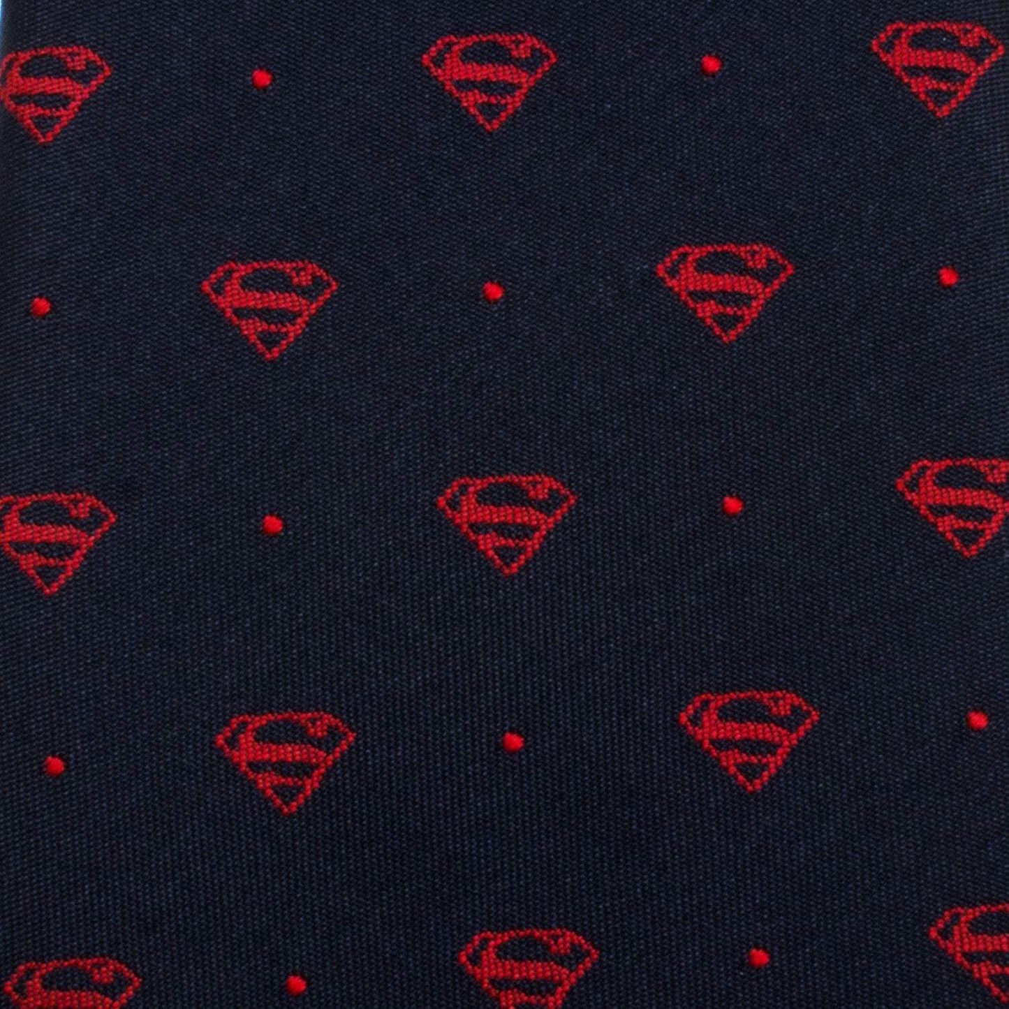 DC Superman Shield Navy and Red Dot Tie - Cufflinks.com - Flyclothing LLC