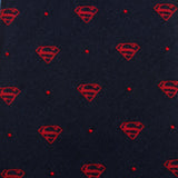 DC Superman Shield Navy and Red Dot Tie