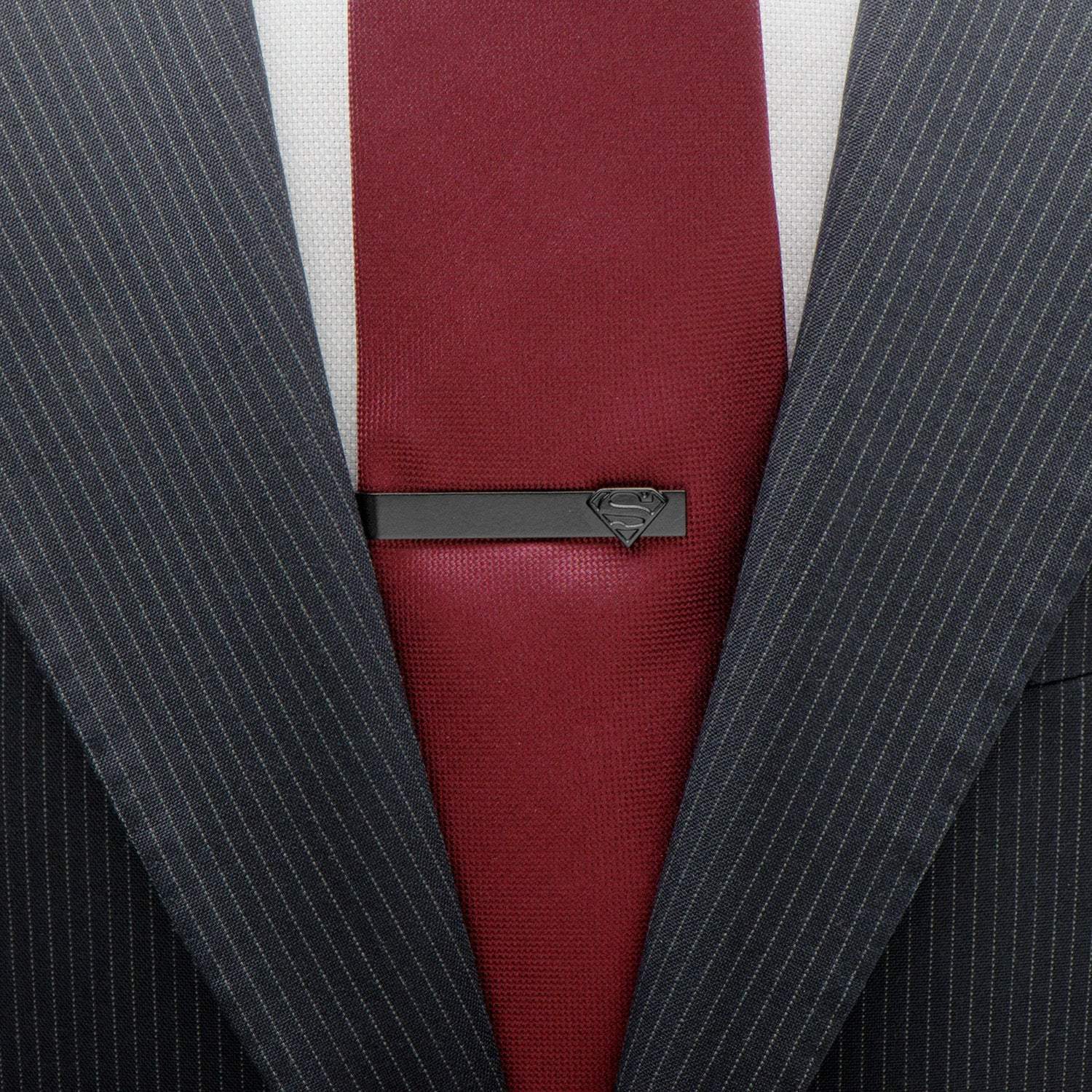 DC Superman Black Tie Bar - Cufflinks.com - Flyclothing LLC