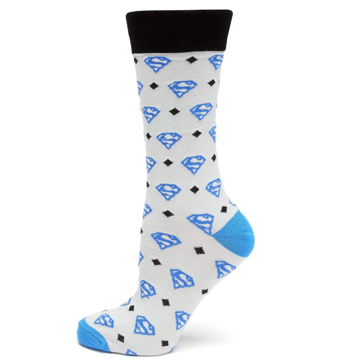 DC Superman Diamond Gray Socks - Cufflinks.com - Flyclothing LLC