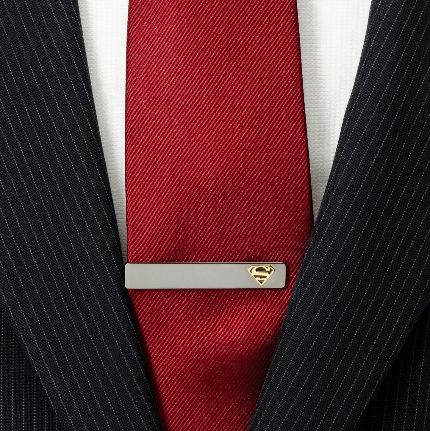 DC Superman Black and Gold Tie Clip - Cufflinks.com - Flyclothing LLC