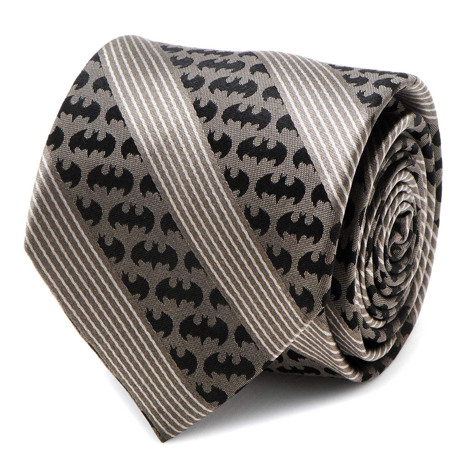 DC Batman Black Pinstripe Tie - Cufflinks.com - Flyclothing LLC