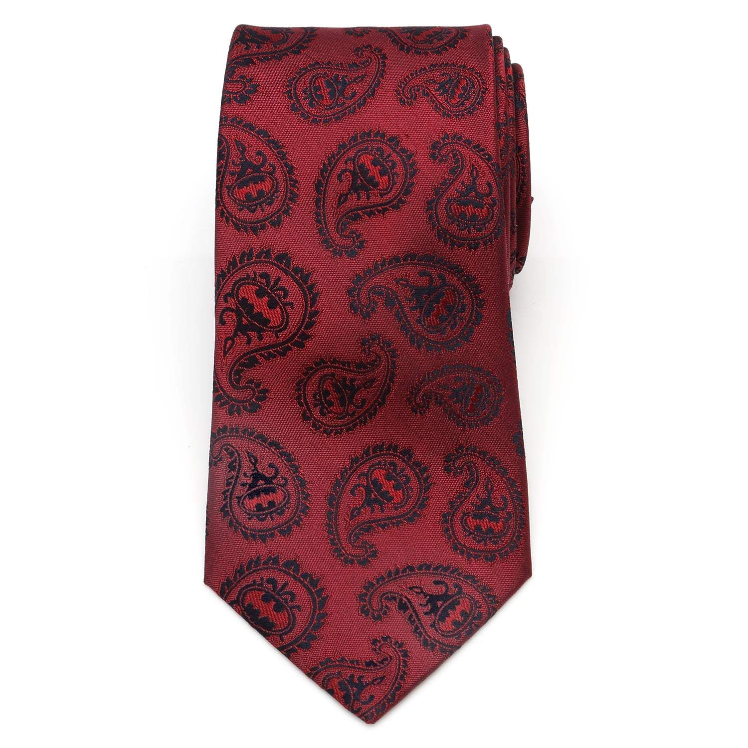 DC Batman Red Paisley Tie - Cufflinks.com - Flyclothing LLC