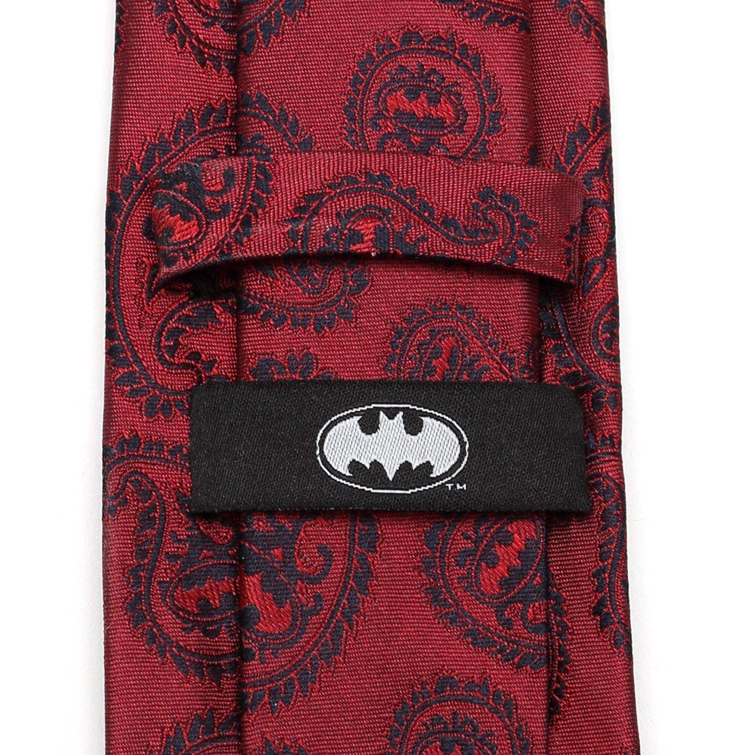 DC Batman Red Paisley Tie - Cufflinks.com - Flyclothing LLC