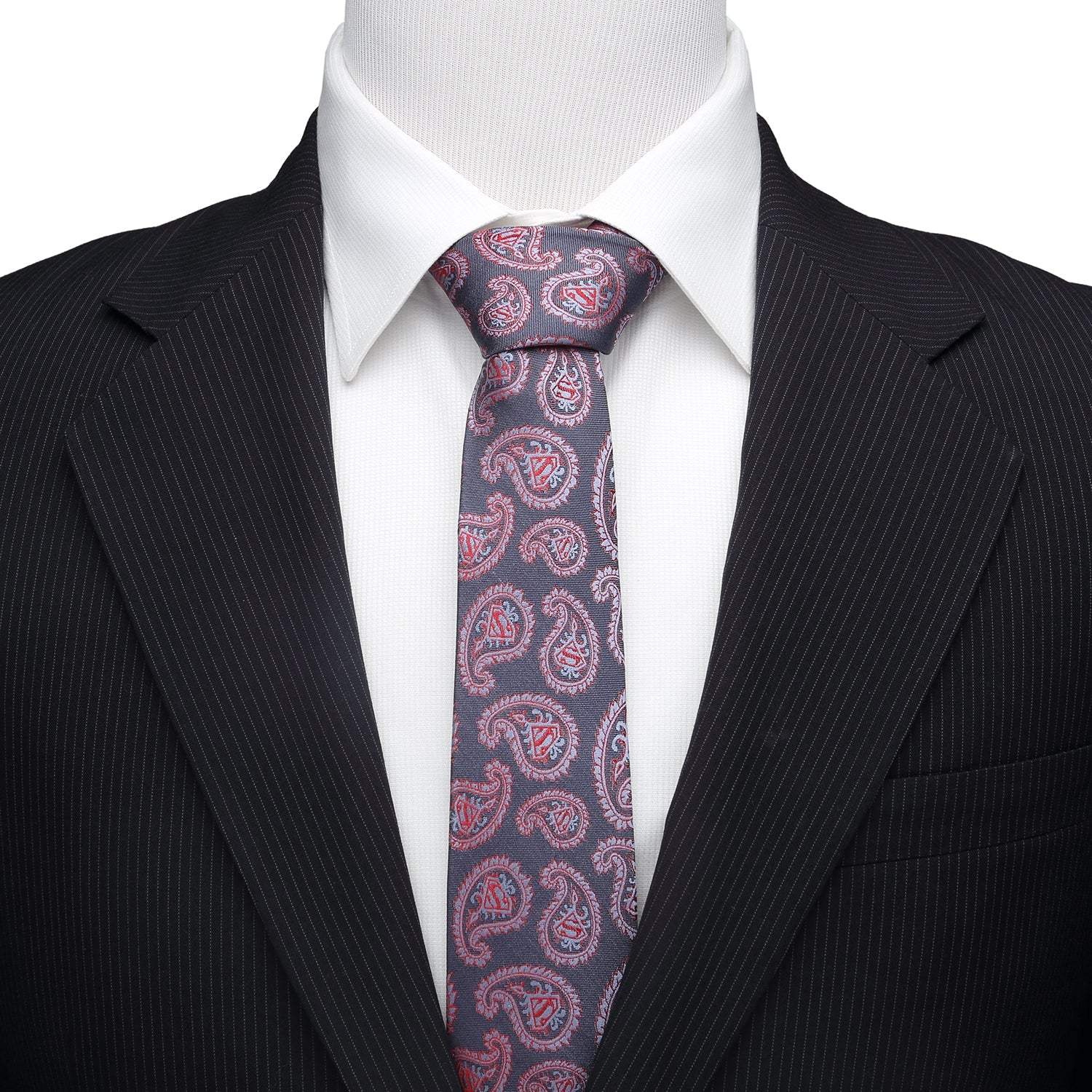 DC Superman Red and Blue Paisley Tie - Cufflinks.com - Flyclothing LLC