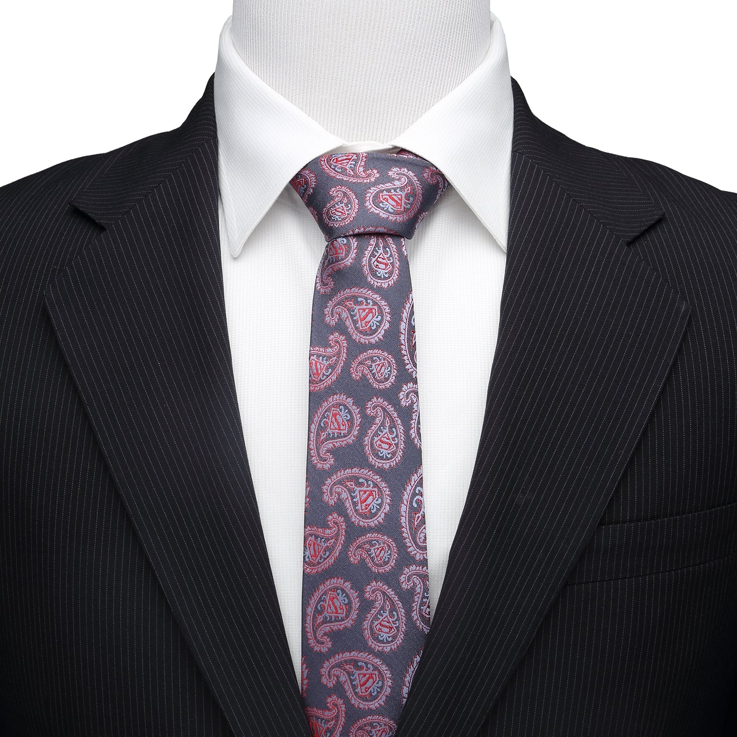 DC Superman Red and Blue Paisley Tie - Cufflinks.com - Flyclothing LLC