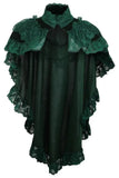 Daisy Corsets Tapered Dark Green Velvet & Lace Capelet - Daisy Corsets