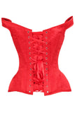Daisy Corsets Top Drawer Red Satin Steel Boned Corset w/Straps - Daisy Corsets
