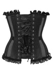Daisy Corsets Top Drawer Steel Boned Black Mesh Underwire Bustier Corset - Daisy Corsets