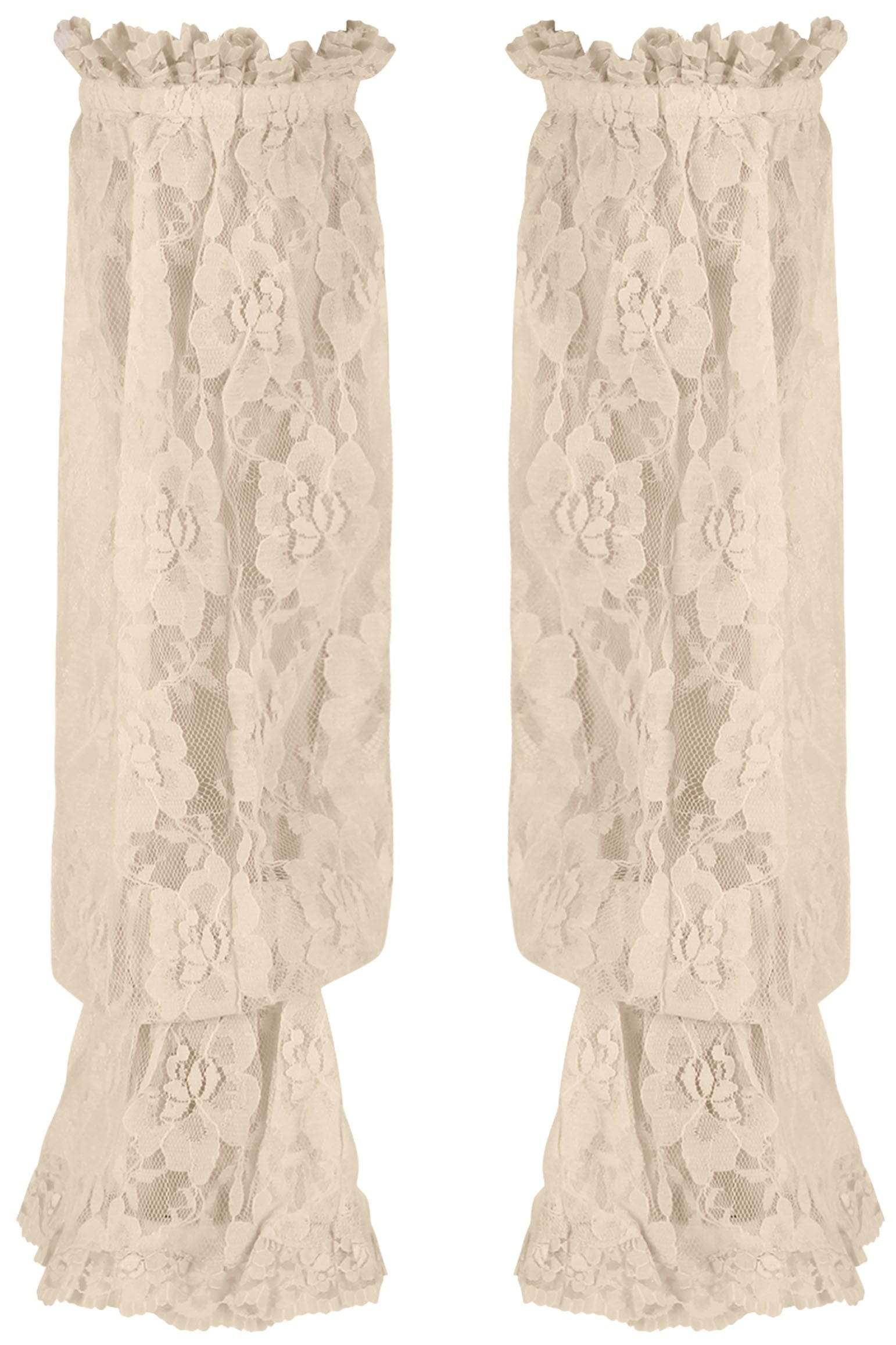 Daisy Corsets Beige Sheer Lace Smocked Sleeves - Daisy Corsets - Flyclothing LLC