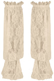 Daisy Corsets Beige Sheer Lace Smocked Sleeves - Daisy Corsets