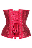 Daisy Corsets Top Drawer Steel Boned Red Sequin Plunge Neckline Overbust Corset - Daisy Corsets - Flyclothing LLC